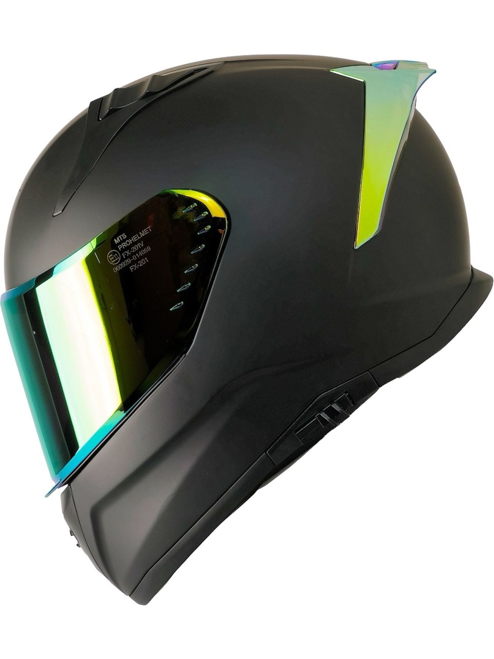 M-801 MAT SİYAH-GOLD GÜNEŞ VİZÖRLÜ KASK (GOLD CAMLI)